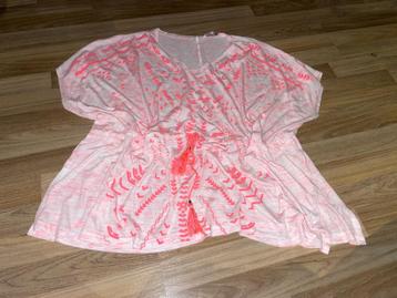 M&s mode top shirt tshirt vlindershirt neon roze 52 beschikbaar voor biedingen