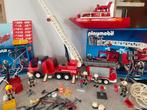 Playmobil brandweer ladderwagen 3182,aanhangwagen 3178, boot, Kinderen en Baby's, Gebruikt, Ophalen of Verzenden