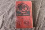 BSA 500cc A7 twins 1952/1953 motorcycle owner's manual, Ophalen of Verzenden, Overige merken