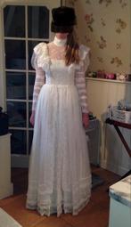 Vintage bruidsjurk maat 38, Ophalen of Verzenden, Zo goed als nieuw, Wit, Trouwjurk