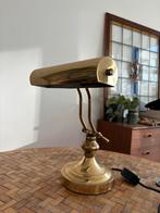 Vintage Bankierslamp / Pianolamp Messing Goud, Ophalen of Verzenden, Gebruikt, Metaal