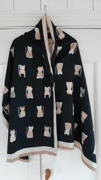 Nieuwe poezensjaal zwart/ beige prima kwaliteit., Ophalen of Verzenden, Nieuw