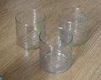 windlichten / waxinelichten glas, volgnr 7, Huis en Inrichting, Overige materialen, Gebruikt, Overige kleuren, Ophalen of Verzenden