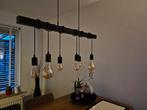 Hanglamp met houten balk, Huis en Inrichting, Lampen | Hanglampen, Ophalen of Verzenden, Zo goed als nieuw, Hout