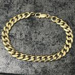 14k gouden armband massief schakel cuban, Sieraden, Tassen en Uiterlijk, Armbanden, Ophalen of Verzenden, Nieuw, Goud