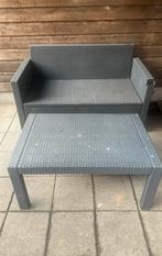 Tuin bank+tafeltje!, Tuin en Terras, Ophalen, Bank, Gebruikt, 3 zitplaatsen