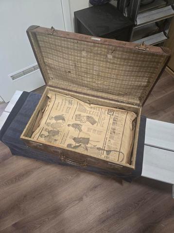 Vintage Leren Koffer - 1962 - Decoratie beschikbaar voor biedingen