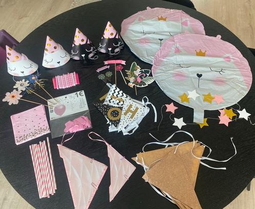 Kat/poes versiering verjaardag / kinderfeestje, Hobby en Vrije tijd, Feestartikelen, Zo goed als nieuw, Versiering, Verjaardag