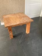 Teakhouten salontafel - 70x70 cm, 44 cm hoog, Ophalen, Minder dan 45 cm, Gebruikt, Vierkant