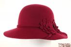 Dameshoed bordeaux rood vilt met vilten bloemen 54-48 nieuw, Kleding | Dames, Hoeden en Petten, Hoed, Hawkins, Nieuw, One size fits all