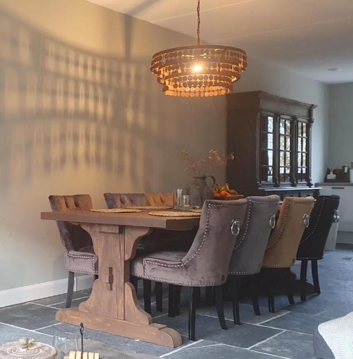 Landelijke EETTAFEL * kloostertafel *oud,hout* Huisje Sfeer, Huis en Inrichting, Complete eetkamers, Nieuw, 4 tot 6 stoelen, Ophalen of Verzenden