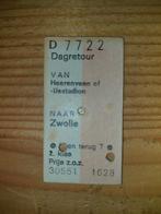Kartonnen treinkaartje 16-06-1980 met stempels en knipgaten, Verzamelen, Spoorwegen en Tramwegen, Ophalen of Verzenden, Zo goed als nieuw