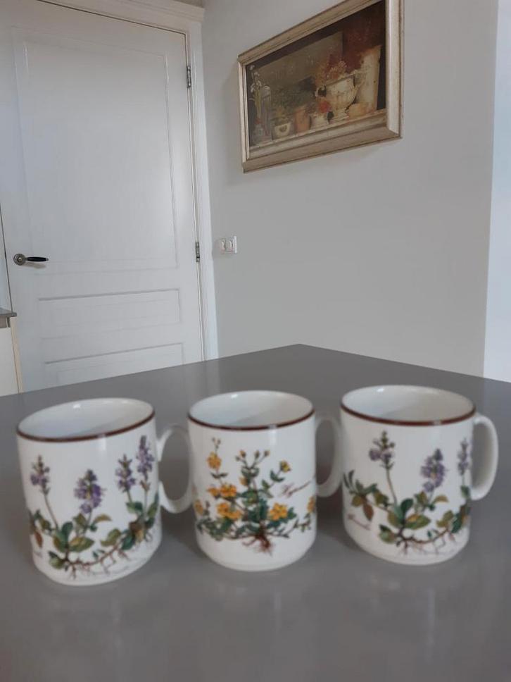 3 Mokken Villeroy en Boch Botanica, Huis en Inrichting, Keuken | Servies, Zo goed als nieuw, Kop(pen) en/of Schotel(s), Overige stijlen