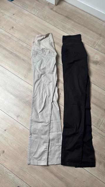Zwangerschapsbroek pakket katoen zwart en beige H&M maat 38 beschikbaar voor biedingen