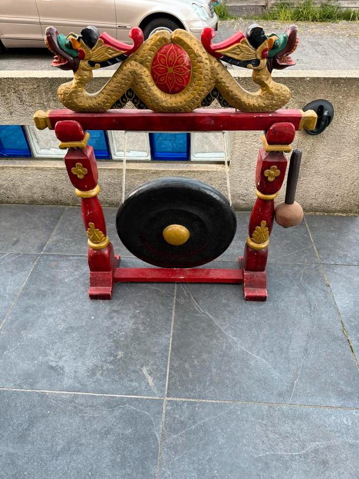 Oude Chinese Gong (Vintage), Antiek en Kunst, Kunst | Beelden en Houtsnijwerken, Ophalen