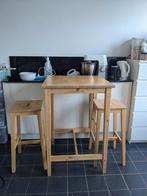 Ikea Bosse Bartafel met 2 Barkrukken, Ophalen, Gebruikt, 60 tot 90 cm, Hout