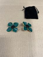 oscar de la renta oorbellen - klavertje 4 - clover earrings, Ophalen of Verzenden, Zo goed als nieuw, Goud, Zilver