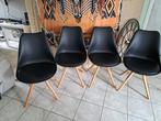 4x Eetkamer kuipstoelen zwart, Huis en Inrichting, Ophalen, Zo goed als nieuw, Zwart, Vier