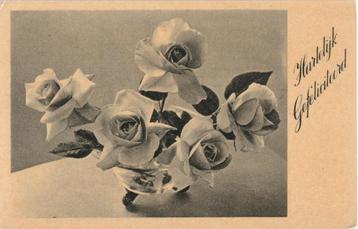 BLOEMEN BLOEM ROOS ROZEN JAREN 30 ZEER MOOIE OUDE KAART KJ48 beschikbaar voor biedingen