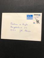 Nederland envelop 100 jaar KNSB schaatsen stempel 5 maart'82, Postzegels en Munten, Ophalen of Verzenden, Envelop