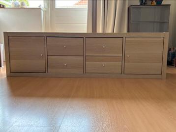 IKEA Kallax kast wit gelazuurd eikeneffect beschikbaar voor biedingen