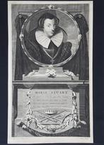 Pieter van Gunst gravure "Portret Marie Stuart" met oplegvel, Antiek en Kunst, Ophalen