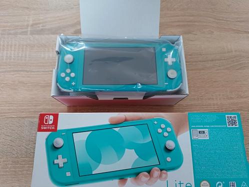 Nintendo switch lite turquoise en roze, Spelcomputers en Games, Spelcomputers | Nintendo Switch Lite, Zo goed als nieuw, Turquoise
