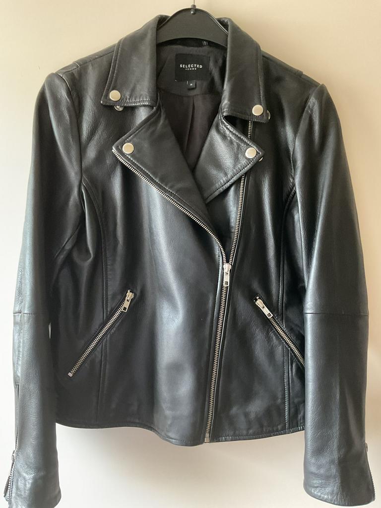 Leren dames jas, Ophalen, Nieuw, Maat 36 (S), Zwart