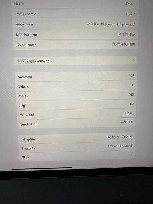 Apple iPad Air 2 kleur grijs opslag 1tb, Computers en Software, Apple iPads, Zo goed als nieuw, Overige modellen, 10 inch, 16 GB