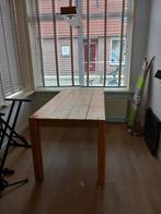 Houten tafel plus lamp. Handgemaakt. Gratis af te halen, Huis en Inrichting, Ophalen of Verzenden, Zo goed als nieuw