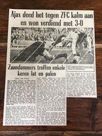 Voetbal krantenartikel Ajax ZFC november 1965 Cruijff, Ophalen of Verzenden, Zo goed als nieuw, Ajax