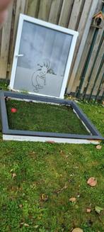 Kunststof Draai Kiep Raamkozijn Antraciet/Wit, Doe-het-zelf en Verbouw, Kozijnen en Schuifpuien, Kunststof, Gebruikt, Raamkozijn