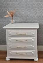 Gerestaureerd wit ladekastje – stijlvol & klaar voor gebruik, Huis en Inrichting, Kasten | Ladekasten, Ophalen, 50 tot 100 cm