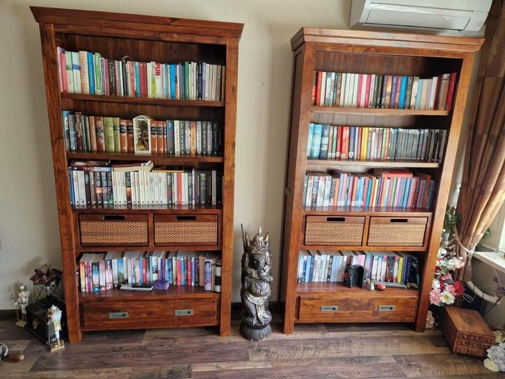 Antieken compleet kersenhouten boekenkasten + meer brocante., Antiek en Kunst, Antiek | Meubels | Kasten, Ophalen of Verzenden