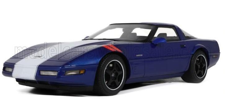 GT-spirit 1:18 Chevrolet Corvette C4 1996 Blue/white, Hobby en Vrije tijd, Modelauto's | 1:18, Nieuw, Auto, Overige merken, Ophalen of Verzenden