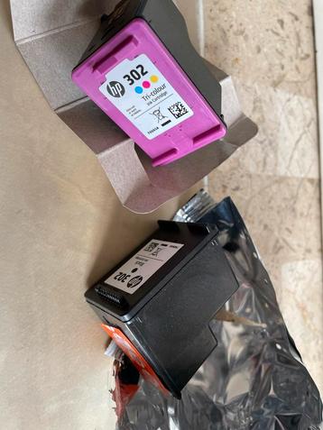 HP 302 Inkt Cartridges - Kleur (halfvol) & Zwart (Nieuw) beschikbaar voor biedingen