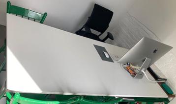 Verstelbaar wit bureau 90x200 groot werkblad! beschikbaar voor biedingen
