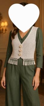 Elegante Jumpsuit met Gehaakt Gilet - Maat 38, Kleding | Dames, Ophalen of Verzenden, Zo goed als nieuw, Maat 38/40 (M)