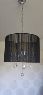 2 barok zwarte hanglampen doorsnede 45 cm, Huis en Inrichting, Minder dan 50 cm, Zo goed als nieuw, Glas, Ophalen