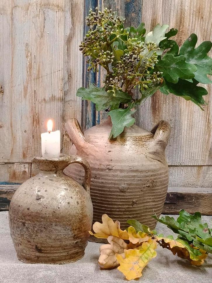 Oud Frans aardewerk kruikje, Antiek en Kunst, Curiosa en Brocante, Ophalen of Verzenden