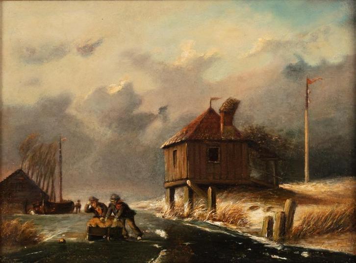 Schilderij, Antiek en Kunst, Kunst | Schilderijen | Klassiek, Ophalen of Verzenden