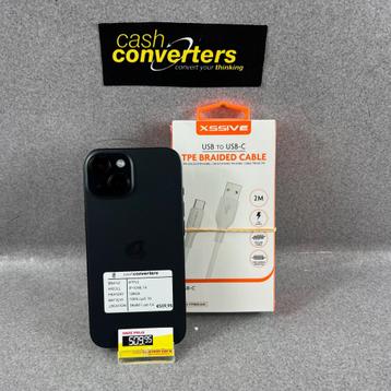 Apple Iphone 15 | 128GB | zwart |100% batt, cycli:10| 384807 beschikbaar voor biedingen
