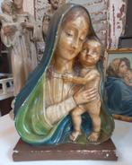 Antieke buste Maria Mariabeeld met kind, Antiek en Kunst, Antiek | Religie, Ophalen of Verzenden