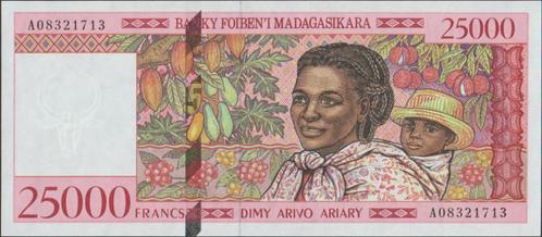 Madagascar 25.000 francs ND(1998) UNC p.82 (#220), Postzegels en Munten, Bankbiljetten | Afrika, Los biljet, Overige landen, Verzenden