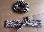 haarband en een scrunchie panterprint, Sieraden, Tassen en Uiterlijk, Uiterlijk | Haarverzorging, Ophalen, Zo goed als nieuw, Overige typen