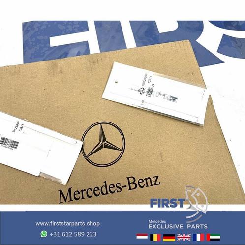 AMG LOGO MIDDENCONSOLE EMBLEEM ASBAK BADGE Mercedes A C CLA, Auto-onderdelen, Carrosserie en Plaatwerk, Mercedes-Benz, Gebruikt