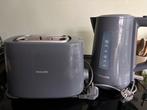 Philips Waterkoker en Broodrooster Set, Witgoed en Apparatuur, Waterkokers, 1 tot 2 liter, Ophalen of Verzenden, Gebruikt, Draadloos