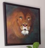Op doek geschilderde tijger met lijst, Antiek en Kunst, Kunst | Schilderijen | Modern, Ophalen