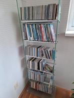 Glazen CD - DVD rek luxe uitstraling, Huis en Inrichting, Ophalen, 75 tot 150 discs, Cd's of Dvd's, Glas