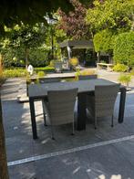 LIFE Outdoor Living 2 teak tuintafels 4 stoelen, Tuin en Terras, Ophalen, 4 zitplaatsen, Gebruikt, Teakhout